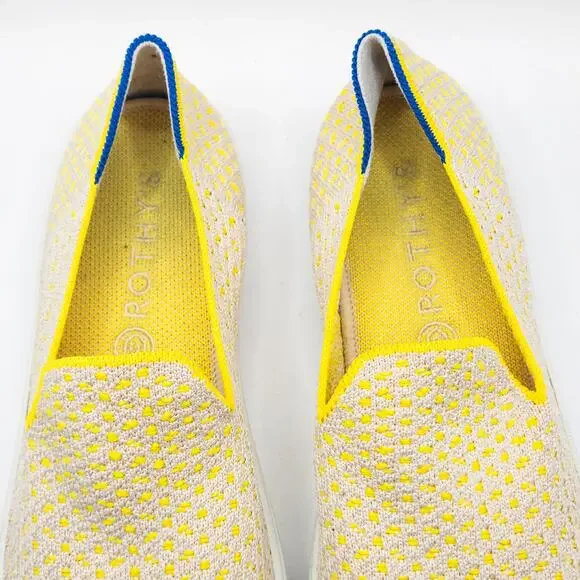 Rothys The Sneaker Yellow Knit Slip On Size 9 Clean Girl Pastel - Picture 4 of 7